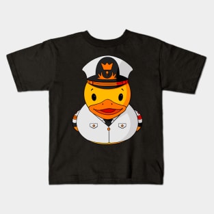 Ship Captain Rubber Duck Kids T-Shirt